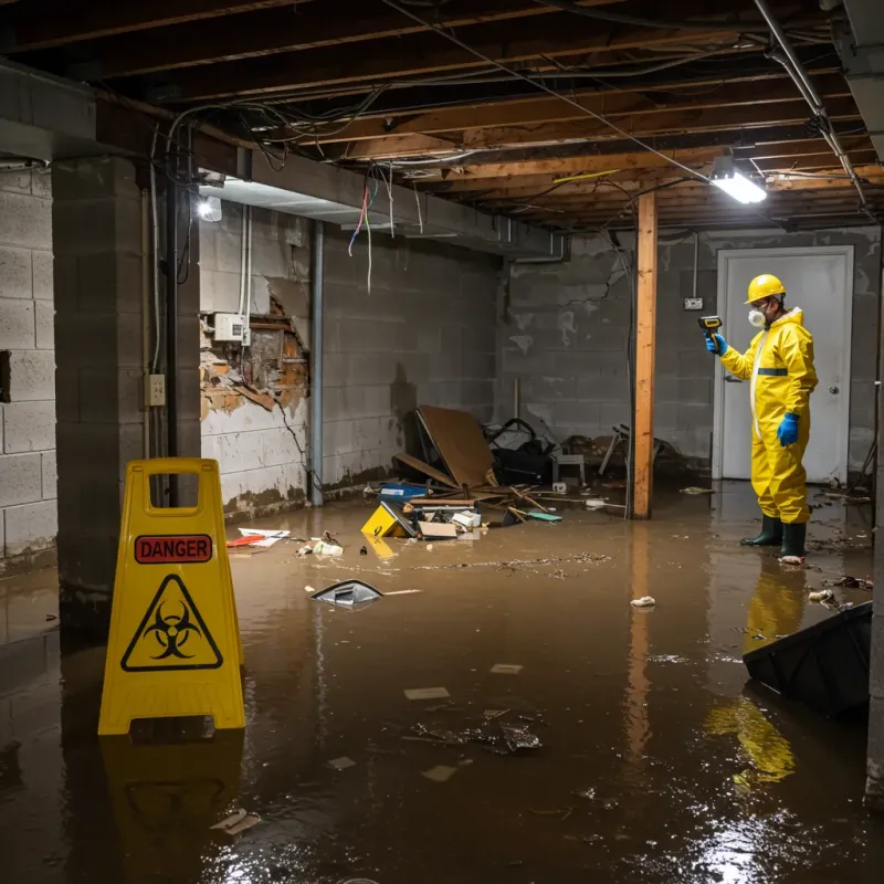 Flooded Basement Electrical Hazard in Henry Fork, VA Property